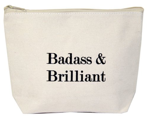 Makeup Bag - Badass & Brilliant Canvas Zipper Bag | Jules
