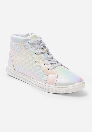 Holo Quilted High Top Sneakers | Justice