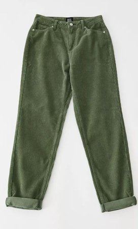 green corduroy pants
