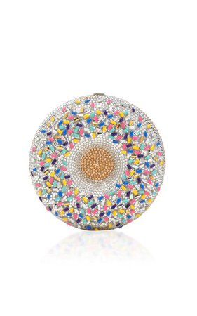 Vanilla Sprinkles Donut Crystal-Embellished Clutch
