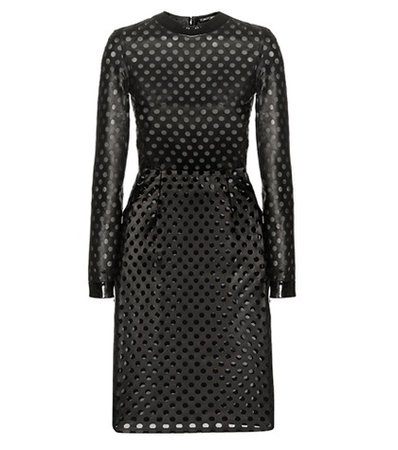 Perforated leather dress