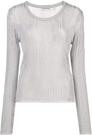knitted long-sleeve top
