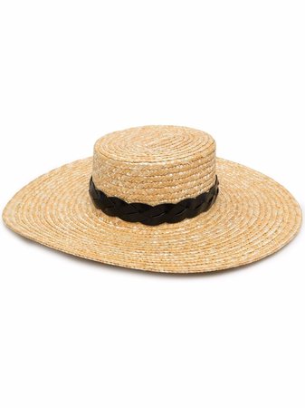 Kate Cate braided straw sun hat - FARFETCH