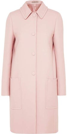 Wool-blend Drill Coat - Pastel pink