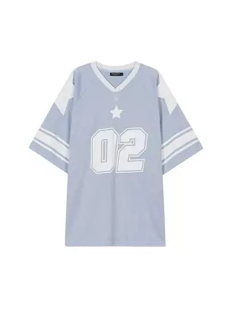 Football Star Jersey Oversized T-Shirt - Pale Blue | W Concept