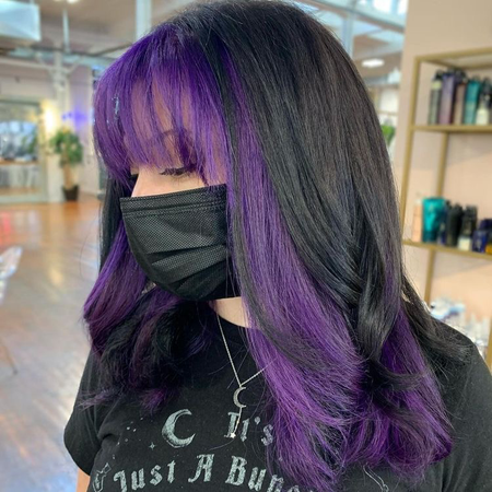 purple dyed hair
