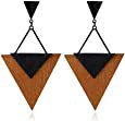 Amazon.com: ALoveSoul Fashion Wood Earrings - Big Triangle earrings for Women Beautiful Dangling Ladies Boho Jewelry, Hypoallergenic Statement Earrings: Jewelry