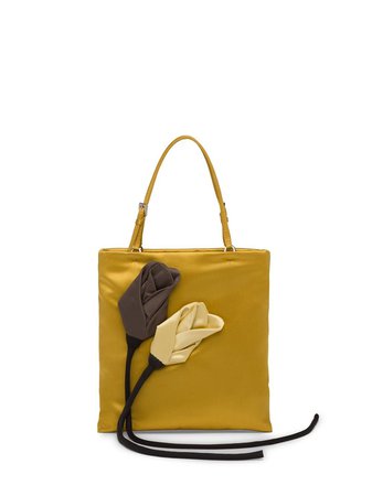 Yellow Prada Blossom Handbag | Farfetch.com