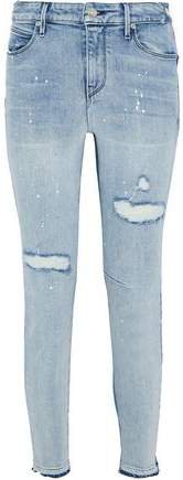 Gypsy Distressed Two-tone Mid-rise Skinny Jeans