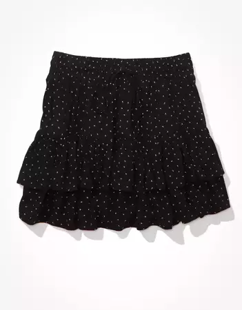 AE Tiered Ruffle Tie-Waist Floral Mini Skirt