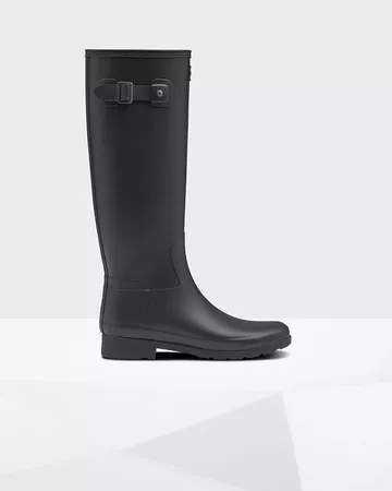 Women's Refined Slim Fit Tall Wellington Boots: Delta Navy | Official Hunter Boots Site