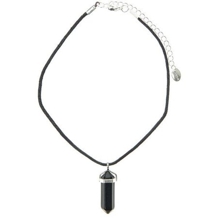 Black Onyx Crystal String Choker Necklace