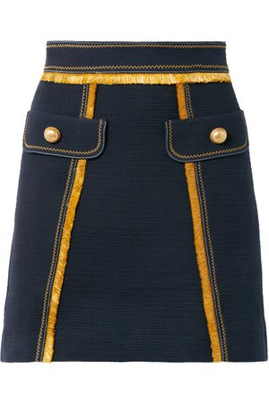 Peter Pilotto | Fringed cotton-blend mini skirt | NET-A-PORTER.COM