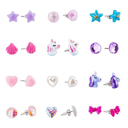 Amazon.com: SkyWiseWin Earrings for Girls, Hypoallergenic Children's Gift Choice Cute Shapes and Colors Earrings, Set Kids's Stud Earrings: Gateway