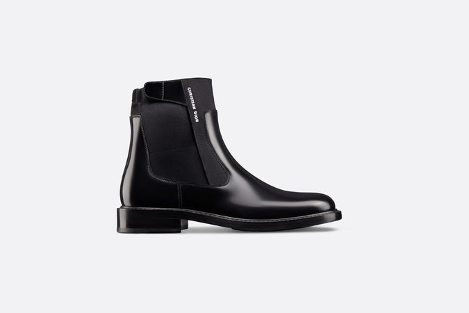 Black calfskin boots - Shoes - Men's Fashion | DIOR