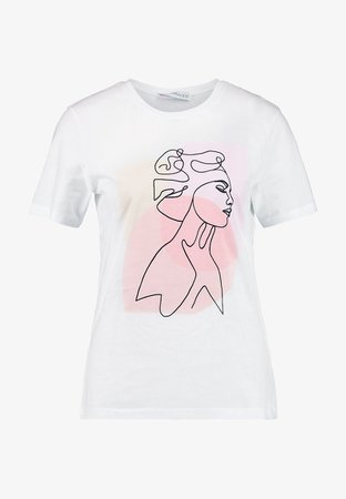 Even&Odd T-shirt med print - white - Zalando.se