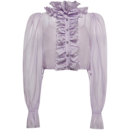 Violet Fungus Frilled Gauze - PIKAMOON - Fashion Selected Designer Clothing