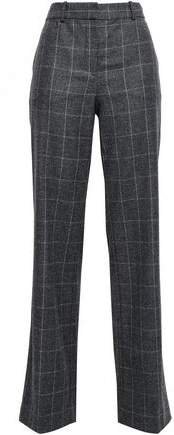 Hagan Checked Wool-blend Wide-leg Pants