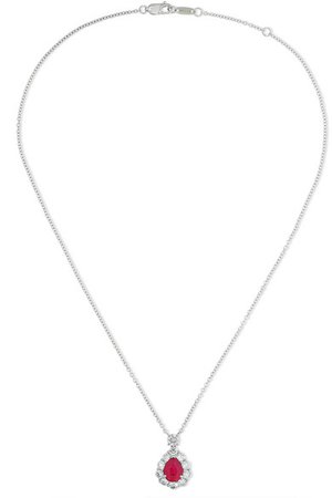 Bayco | Platinum, ruby and diamond necklace | NET-A-PORTER.COM