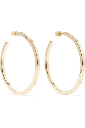 Jennifer Fisher | Shane gold-plated hoop earrings | NET-A-PORTER.COM