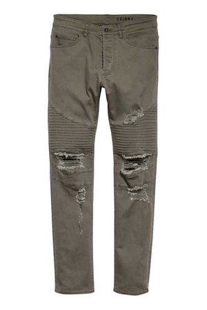 Biker Jeans - Dark khaki green - Men | H&M US