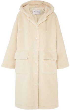 STAND - Jessica Oversized Faux Shearling Coat - Cream