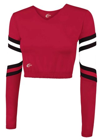 red and black cheer top
