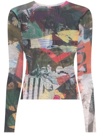 Marques'Almeida Remade abstract-print Top - Farfetch