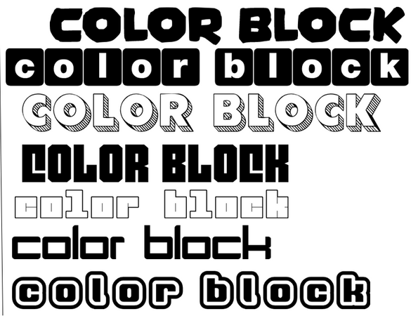 Color Block Words