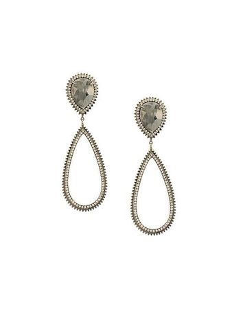 Eva Fehren 18kt black gold Auto XL diamond earrings £19,815 - Shop Online SS19. Same Day Delivery in London