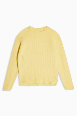 Yellow Fluffy Knitted Sweater | Topshop