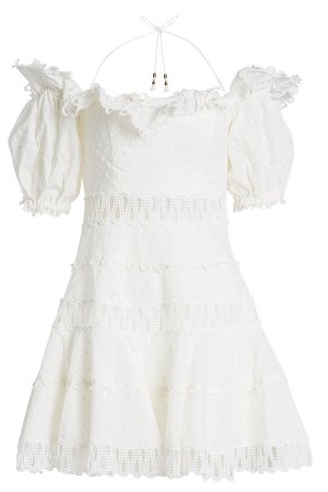 Melody Off-Shoulder Cotton-Linen Dress Gr. 0