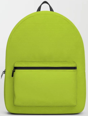 society 6 lime green backpack