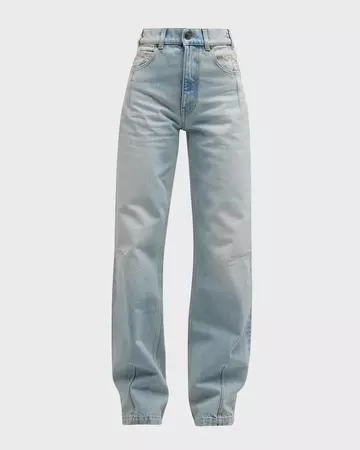 DARKPARK Lu Straight Fitted Jeans | Neiman Marcus