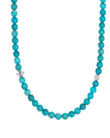 Lagos Caviar Icon Long Turquoise Necklace