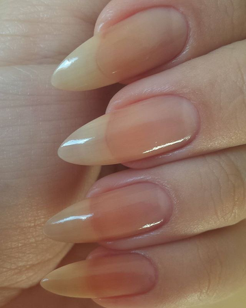 natural long almond nails