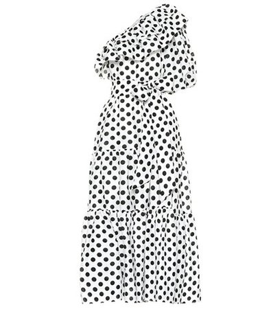 Arden polka-dot linen dress