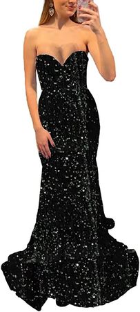 Amazon.com: Sparkly Prom Dresses Long for Women Teen Girls Bodycon Mermaid Formal Evening Gown with Sequin for Wedding Guest : Clothing, Shoes & Jewelry