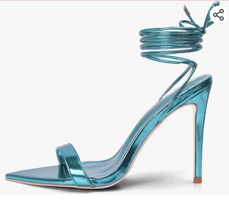 chrome turquoise heels AMAZON