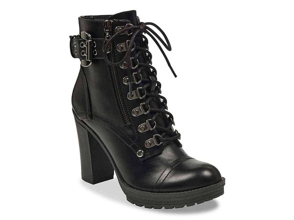 High heeled combat boots