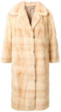 A.N.G.E.L.O. Vintage Cult check texture fur coat
