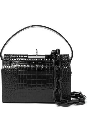 Gu_de | Milky mini croc-effect leather shoulder bag | NET-A-PORTER.COM