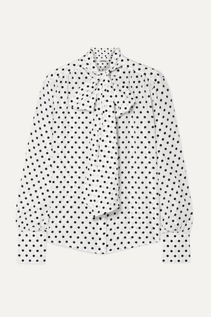 Jason Wu | Pussy-bow polka-dot silk crepe de chine blouse | NET-A-PORTER.COM