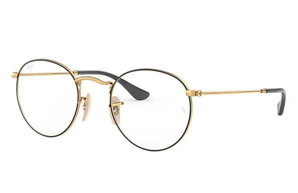 black and gold glasses