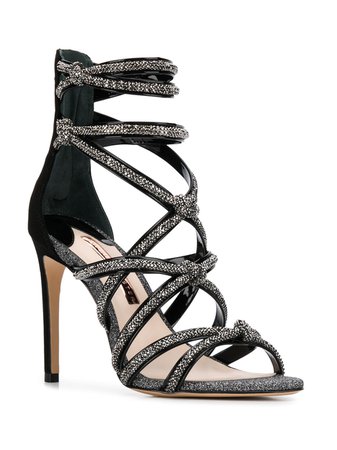 SOPHIA WEBSTER glitter-detail strappy sandals