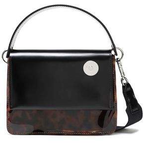 Leather And Tortoiseshell Pvc Shoulder Bag