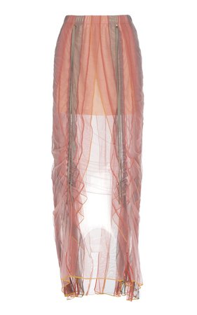 Draped Tulle Drawstring Midi Skirt by Y/Project | Moda Operandi