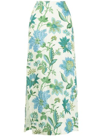 SIR. Alexandre floral-print midi skirt - FARFETCH