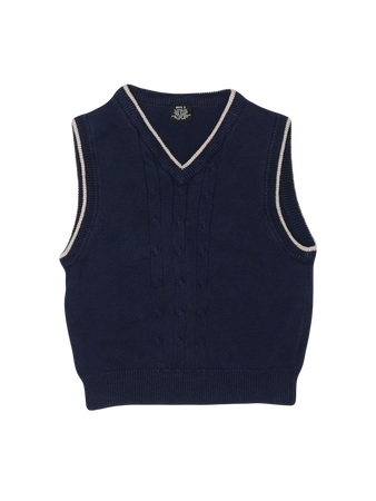 blue sweater vest