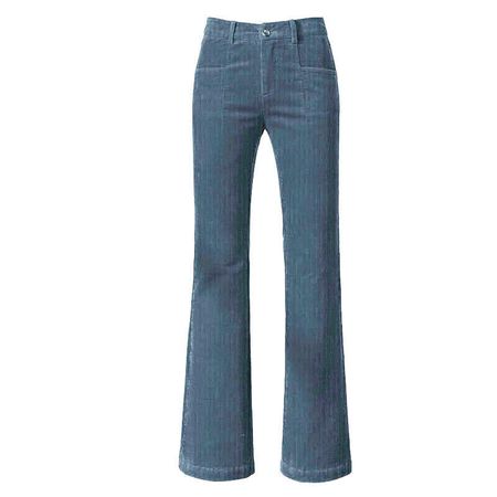 Lady Corduroy Bell Bottom Flares Pants 60s 70s Retro Slim Trousers Casual Pants
